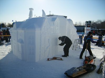 Sculpture sur neige