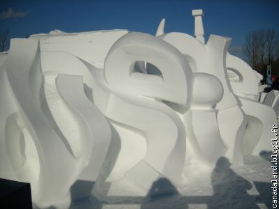 Sculpture sur neige